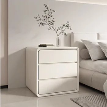 Бяла шкафче за спалня, Скандинавски минимализъм, Модерен Хотел, Луксозни малка странична маса, Ъглов шкаф, мебели за дома Mesita De Noche