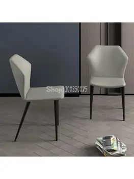 Лесен луксозна маса за хранене, стол за дома, модерен минималистичен стол с облегалка в индустриален стил, Качествено луксозно оформление, маса за Хранене във вила в хотел
