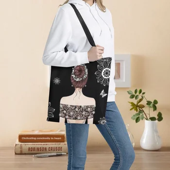 Модерна чанта-тоут с принтом за момичета, модни дамски чанти, пътни чанти за рамо за момичета, Женствена чанта за пазаруване с голям капацитет