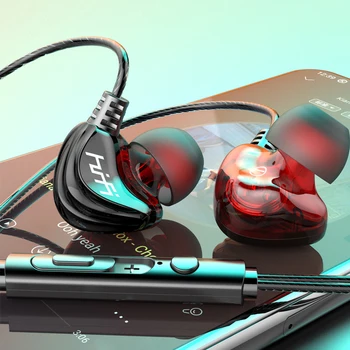3.5 мм Слушалки с Кабел-втулки Спортни Слушалки 6D Съраунд Силен Бас Hi-Fi Стерео Детска Слушалки Музика за Xiaomi Huawei iPhone