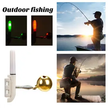 1 Комплект Сигнализатора поклевки на риболов, което променя цвета си, Светлинен индикатор за поклевки, комплект, Обтегач, led, риболовни Плувки, нощна светлина за въдици