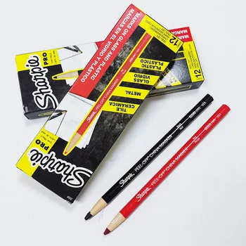1 бр. Цветни моливи Sharpie, отклеивающиеся, маркер, маркер за Порцелан, ролка хартия, карандашные етикети върху стъкло метален Лесно и чисто
