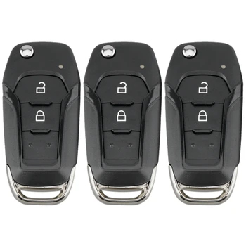 3X Авто Умно Дистанционно Ключ С 2 Бутона 433 Mhz е Подходяща За Ford Ranger F150 2015 2016 2017 2018 Id49 Pcf7945p Eb3t-15K601-Ba