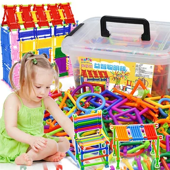 Детски Умен градивен елемент на, играчка-пъзел за Сглобяване на играчки със собствените си ръце, Градивен елемент, Магическа пръчка, Познавателен модул за Обучение подарък