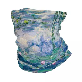 Водните лилии на Клод Моне, Художествена шейная гетра, дамски мъжки Ветрозащитная зимната забрадка, френски художник, шал за колоезденето