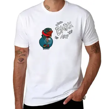 Нова тениска The Barking Piranha - By Състезател, бели тениски за момчета, облекла в стил хипи, тениски за мъже, памук