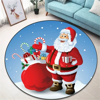 Коледен снежен човек, лосове, Дядо Коледа, Коледна елха, кръгъл килим, спалня, хол, санитарен възел, ресторант, подложка за пода, изтривалка за врата