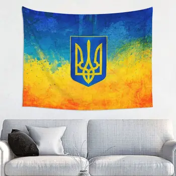 Гоблен с Флага на Украйна От Полиестер в стил Хипи, Стенен Декор в украинския Стил, Стенен Гоблен с изображение на магьосничество