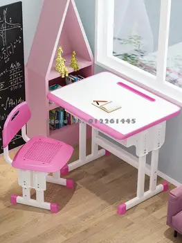Набор от детски маси и столове, работно бюро, битова маса, стол може да се повиши, лесен студентски маса и стол
