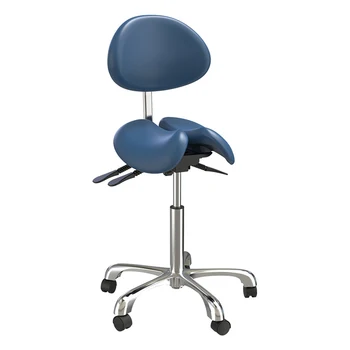 Стол-седло за зъболекар, Ергономичен Регулируем Сидячее Компютърен стол за здравето, подемник с два клапана на цилиндър и завъртащо се стол за салон за красота, офис стол