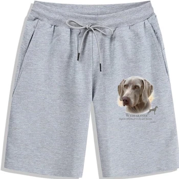 Модни памучни мъжки къси панталони, Модни шорти за кучета Weimaraner