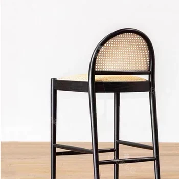 Черни дизайнерски бар стол от светло дърво, модерни бар столове за почивка, Минималистичные Луксозни Sillas Para Barra De Cocina, Аксесоари за дома