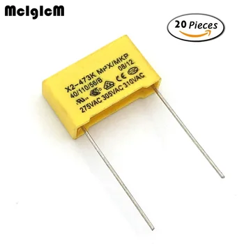 MCIGICM 20pcs 47nF кондензатор X2 кондензатор 275 vac Със стъпка 15 мм X2 Кондензатор от полипропиленова тъкан 0,047 на icf