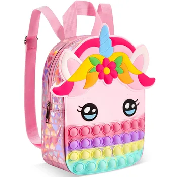 Детска училищна чанта-анти-стрес, подарък за рожден ден за момичета, раница през рамо, играчки за деца, студентски красиви чанти с мехурчета