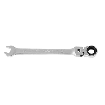 Метричен гаечен ключ с гъвкава глава и храповиком, 1 бр. инструмент с отворен край и кольцевыми ключове, 10 мм