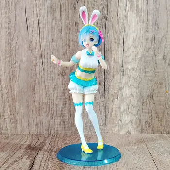 Kawaii Аниме Re: Живот в един друг свят, от zero Rem Бъни Ver. PVC Фигурки са подбрани модел Детски играчки, кукли, подаръци