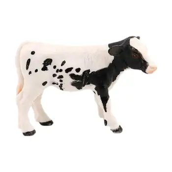 Реалистични фигурки на животни в стопанството, играчки за крави голштинской породи животни в стопанство, Образователна играчка ферма, играчка Крава, Градински декор, Играчки крави