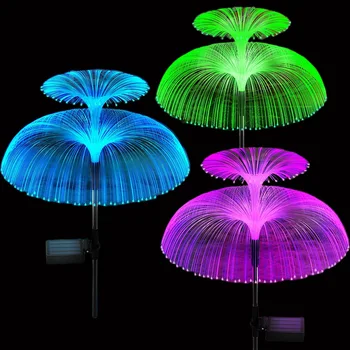 Слънчевата Медуза, оптичен лампа за градина, Декорация на атмосферата на градината, Външни водоустойчива led светлини, градински фенери