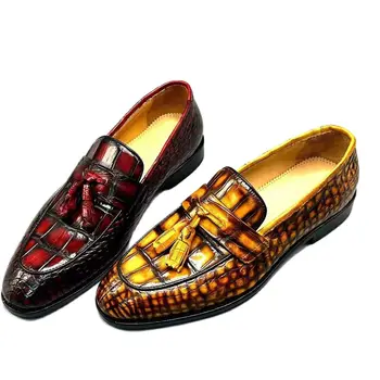 BATMO 2023 ново записване, модни мъжки ежедневни обувки от крокодилска кожа, PDD211