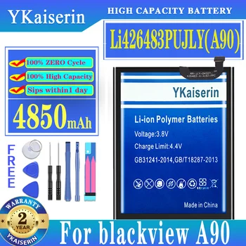YKaiserin 4850mAh Батерия Li426483PUJLY (A90) за Blackview A90 A 90 Batteria