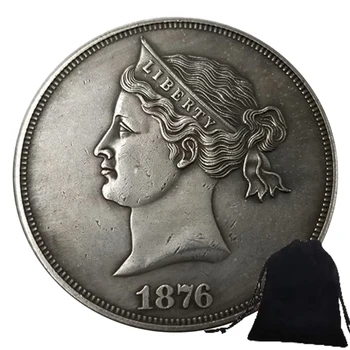 Луксозна Однодолларовая Художествена монета на САЩ 1876 Г., САЩ/Възпоменателни монети Love Peace/Резбовани Забавно Монета Morgan Лъки памет за Подаръци + Подарък пакет