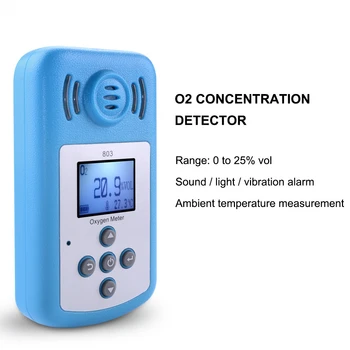 KXL803 Преносим детектор за Кислород O2, детектор за концентрация на кислород, Тестер за съдържание на кислород