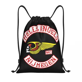 Обичай Логото на Hells Angels World Чанта от съвсем малък с Лого на марката за Пазаруване, Раници за Йога, Женски Мъжки Раница за Мотоклуба, Спортна раница за Фитнес зала
