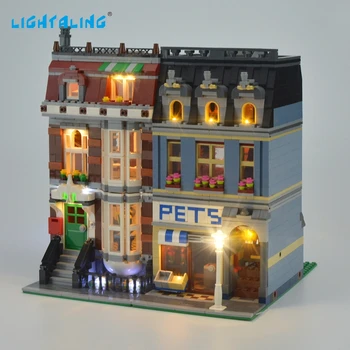Lightaling Led комплект за 10218 магазини за домашни любимци, набор от градивни блокове (не включва модел), Тухлени играчки за деца