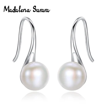 Обеци-карамфил MADALENA SARARA S925 с сладководните перли, висококачествени луксозни дамски бижута