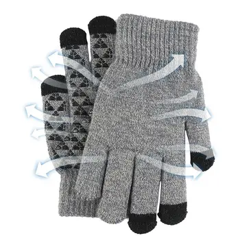 Велосипедни ръкавици, зимни топли ръкавици от еластична белезници, Ветроупорен ръкавици, топло за ръце с функция сензорен екран за спортни съобщения