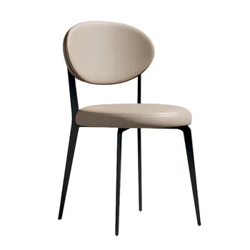 Модерен минималистичен дизайн на стола, облегалката, маса за хранене, Скандинавски малка трапезария стол