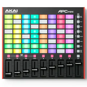 Akai APC Mini MK2 задейства контролер със скоба за творческо създаване на цикли, ремикси и експерименти в студиото и на сцената