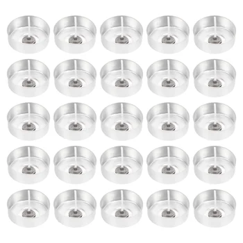 100 Комплекта Алуминиеви Черупки Tealight Консумативи Електронни Комплекти Притежателя Восъчен чаша Калъф Модел