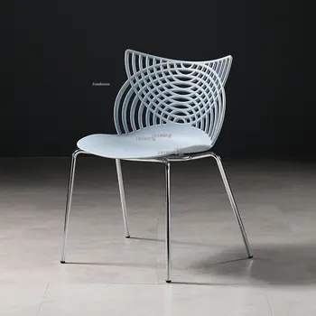 Скандинавски Пластмасов стол за хранене Кухненски Мебели Креативен Дизайн на Облегалката на Стола за почивка Минималистичен дизайн на ресторант Обедната стола