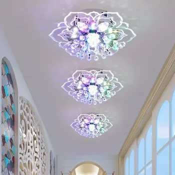 Модерен кристална тавана лампа, полилей, коридор, хол, спалня, кухня, осветление тераси, всекидневна, цветни 9 Watt led