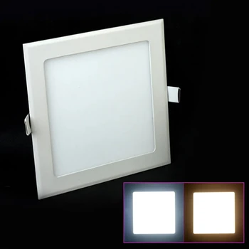 - Вградени led тавана лампа 3-25 W Топло Бял/Натурален бяло/студено бяло Квадратен ултра-тънък led панел лампа AC85-265V LED Down Light