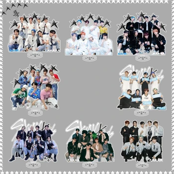 Kpop Idol Standee Бездомни Деца (5 звезди) по Нов албум Standee Телефон, Колекция акрилни прозрачни фигури, които стоят на работния плот