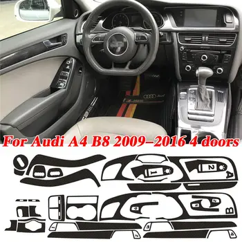 За Audi A4 B8 2009-2016 4 врати 5D модел от въглеродни влакна, вътрешна украса, етикети 