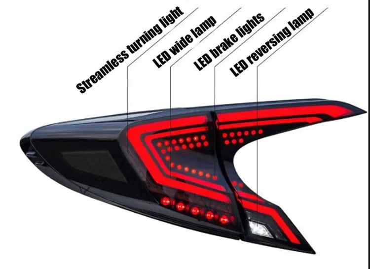 Автомобилен стайлинг на Задните Светлини За Toyota CH-R C-HR CHR 2016-2018 Led Задни Светлини, Противотуманная фаровете, Задна светлина DRL + Спирачни + Паркинг + Сигналните светлини