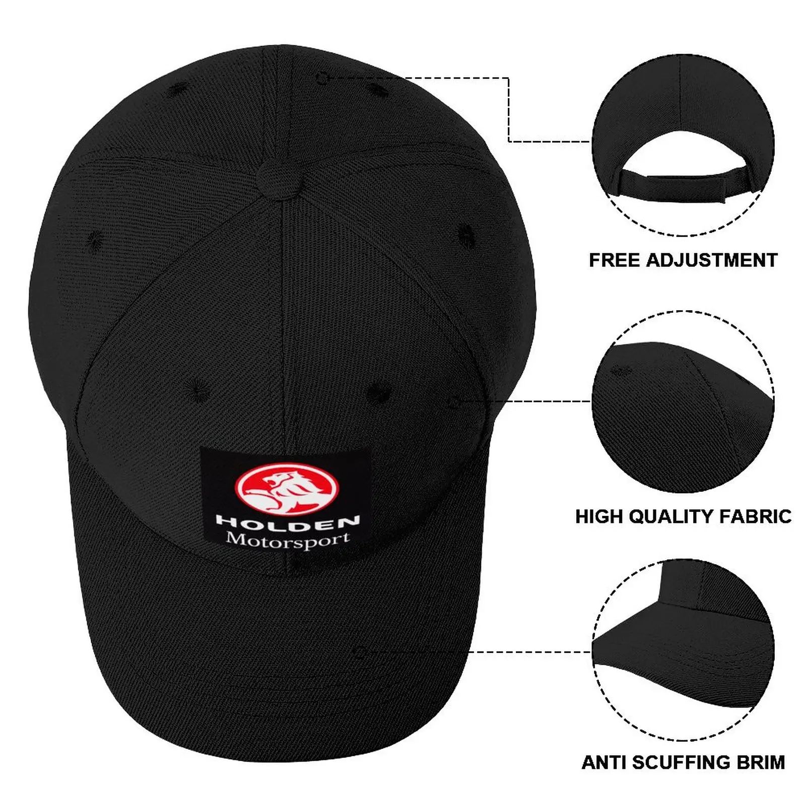 Бейзболна шапка на Holden Motorsport (черен фон), мъжки шапки за парти в чест на рождения ден, шапка за голф, дамски мъжки