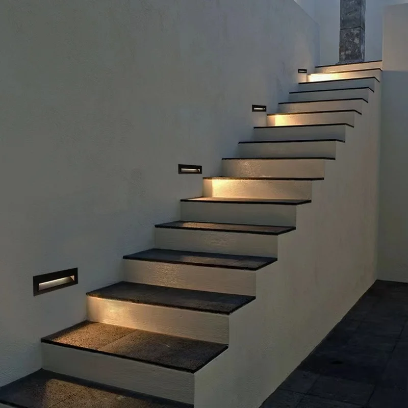 Външен Водоустойчив led лампа за стъпала 3 W 6 W IP65, Вила, градина, монтиран на стената лампа, - Вградени в ъгъла на коридора, Осветление на вътрешното стълбище на 220, 12 v