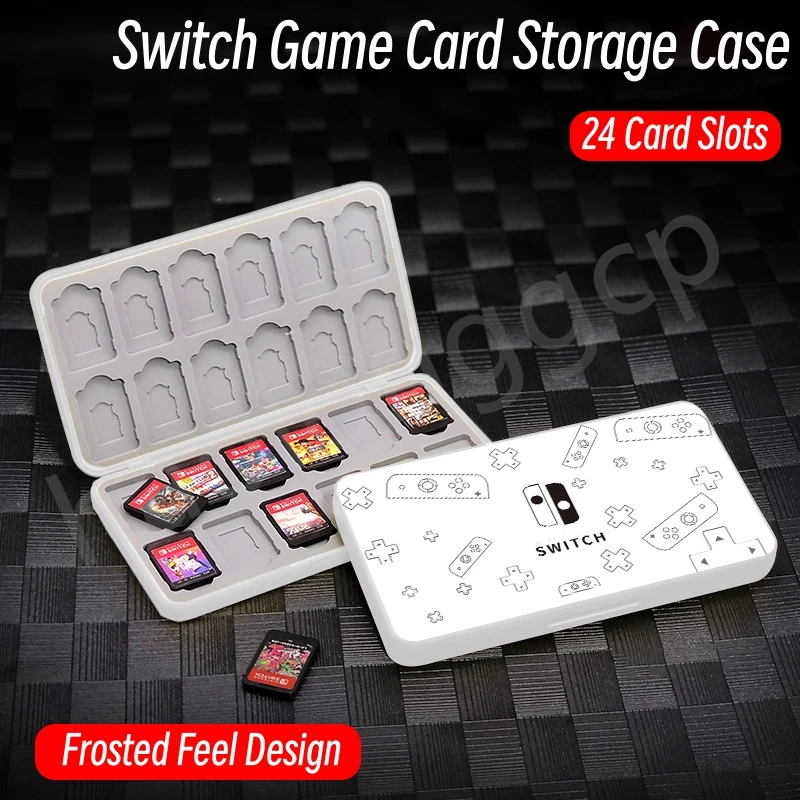 Готин Калъф за игра на карти NS Switch С 24 Слота за карти игра Предпазна Кутия За Съхранение на Игралното Касета Switch OLED Lite TF Карта памет