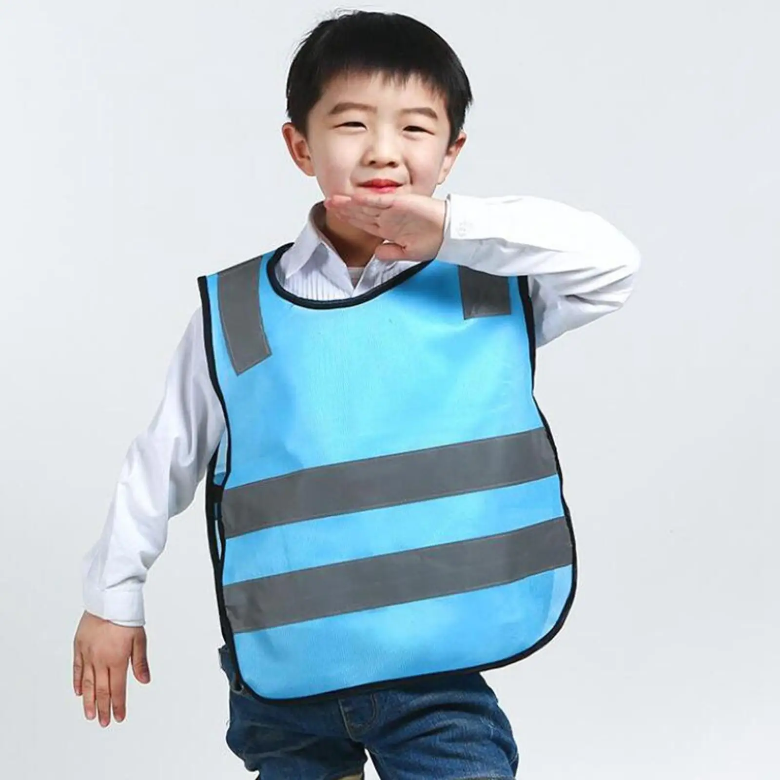 Детски отразяваща жилетка TRAFFIC WORK за бягане със светлоотразителни ивици