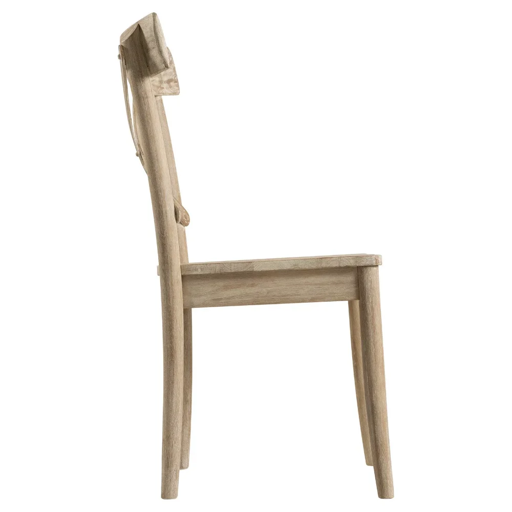 Дървен стол за хранене Keaton с щанга задна опора - Комплект от 2-те