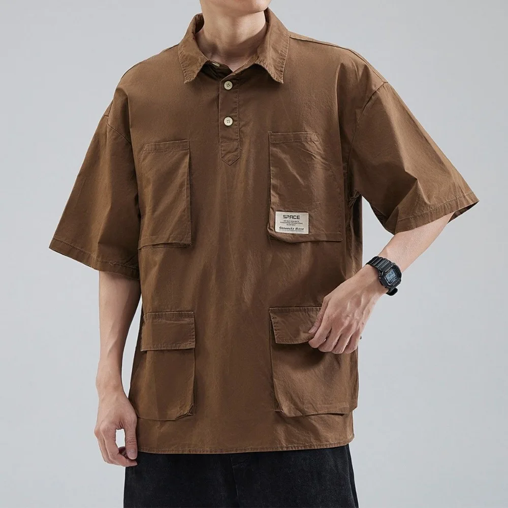 Ежедневни ризи, Мъжки Ризи с къс ръкав, Мъжки дрехи 2023, Нова Градинска дрехи, японската тениска, градинска облекло в стил Харадзюку