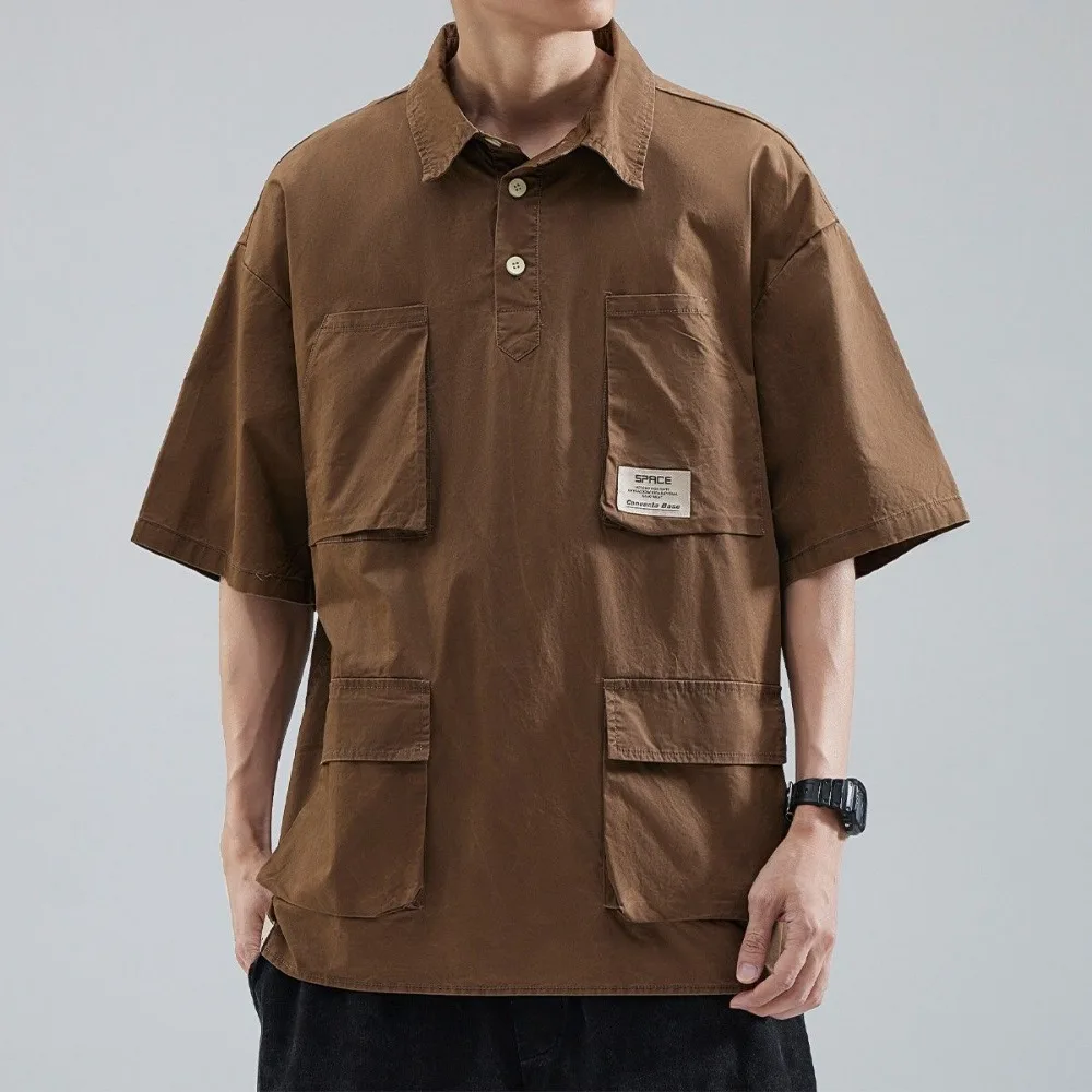 Ежедневни ризи, Мъжки Ризи с къс ръкав, Мъжки дрехи 2023, Нова Градинска дрехи, японската тениска, градинска облекло в стил Харадзюку