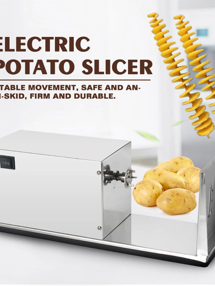 Електрическа спирала картофелерезка С брояч, спирала машина за рязане на картофи, Автоматична овощерезка Twister Торнадо