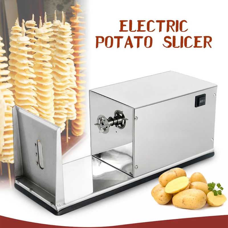 Електрическа спирала картофелерезка С брояч, спирала машина за рязане на картофи, Автоматична овощерезка Twister Торнадо