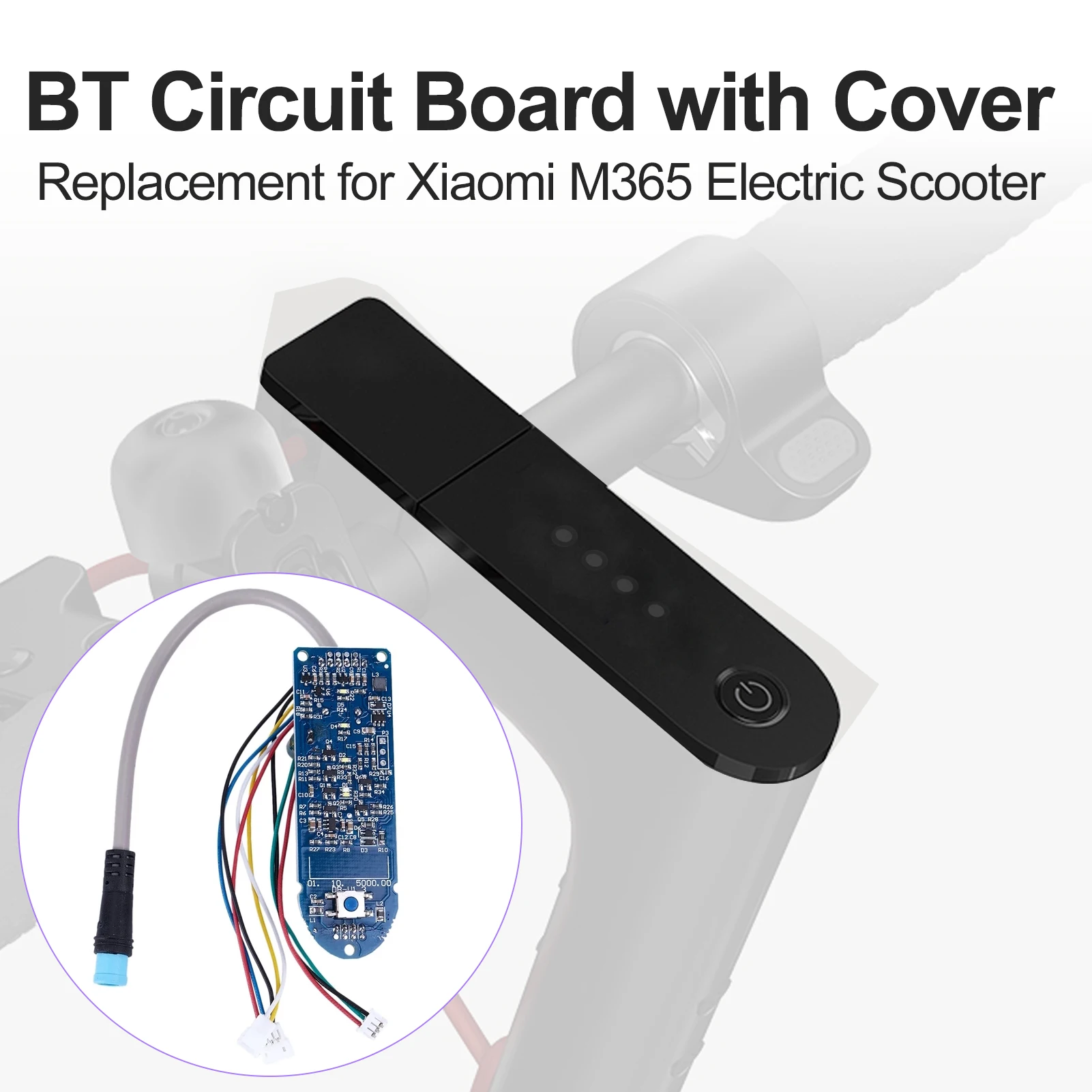 Електрически скутер БТ Таблото Печатна платка Преминете Контролер Bluetooth арматурното табло с капак за Xiaomi M365 E-Scooter