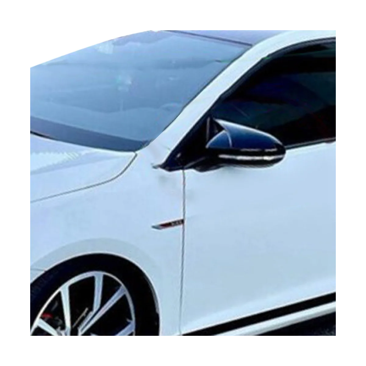 За Golf Mk7 Mk7.5 Gtd R на разположение на кутията огледала от въглеродни влакна с клаксоном